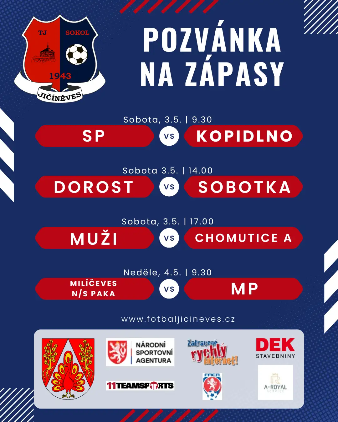 Pozvánka na zápasy