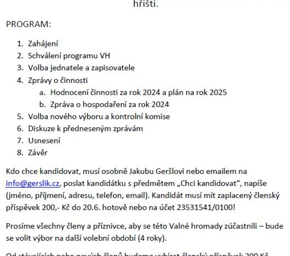Volební valná hromada