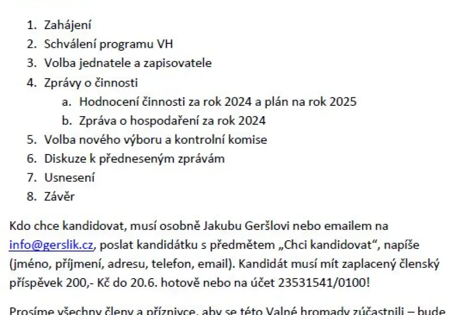 Volební valná hromada