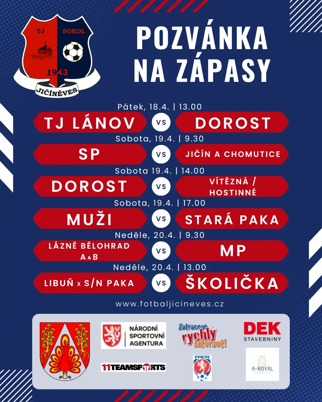 Pozvánka na zápasy